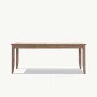 Table et chaises d'extérieur, ensemble de salle à manger moderne en teck pour cour, jardin, terrasse, style chinois oriental simple, grande table d'extérieur