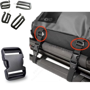 Dây kim loại nhựa mùa xuân điều chỉnh Báo Chí mở không may Ba lô Webbing kết nối nhanh chóng phát hành vuông 25mm tri-glide khóa - Product Image 5