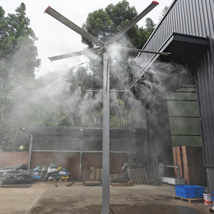 พัดลมไอน้ำแบบตั้งพื้น/ติดตั้งบนพื้นดิน มอเตอร์ 220V ใบพัดขนาด 12 ฟุต สำหรับใช้งานในอุตสาหกรรม ฟาร์ม และร้านอาหาร รุ่นใหม่ - Product Image 1
