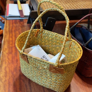 Eco-Friendly Multifunction Artistic Pastoral Style Rustic Rectangle Handmade Creative <b>Woven</b> Portable <b>Storage</b> <b>Baskets</b> - Product Image 5