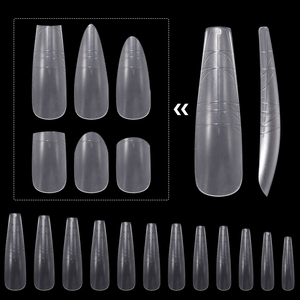 240 faux ongles à presser en ABS, couvrance totale, avec ligne de guidage française, finition mate, pour extension rapide et manucure - Product Image 3