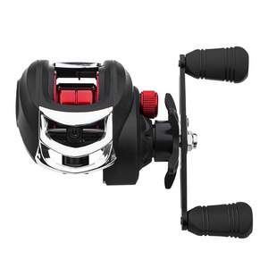 Carrete de pesca con 19 rodamientos, metálico, ultraligero, negro, con freno magnético para pesca con cebo artificial - Product Image 1