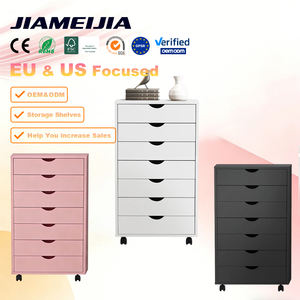 <span class=keywords><strong>Commode</strong></span> mobile JIAMEIJIA multi-couleurs à 7 tiroirs, armoire de rangement roulante avec roulettes, OEM/ODM en gros pour chambre et salon - Product Image 1