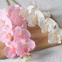 YOPIN-8219 Bunga Anggrek Phalaenopsis Sutra Buatan untuk Dekorasi Vas Rumah dan Meja Pernikahan