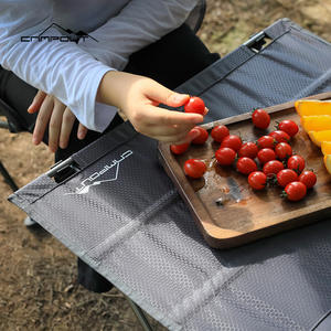Table de camping pliante Campout 56,2x42x47,5 cm en alliage d'aluminium, portable pour pique-nique et plage, gris - Product Image 5