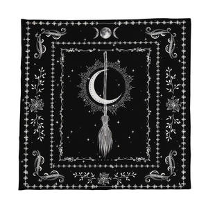 قمر أسود بطاقة التارو مفرش المائدة زهرة الحياة مذبح القماش الوثني البندول السحر السحر التنجيم بطاقة حصيرة - Product Image 2