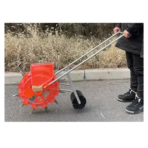 china hand push precision rotary precision small seed corn wheat vegetable auto fertilizer seeder