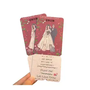 Eco-friendly Wedding Invites on Seed Paper with Biodegradable Plantable Cards