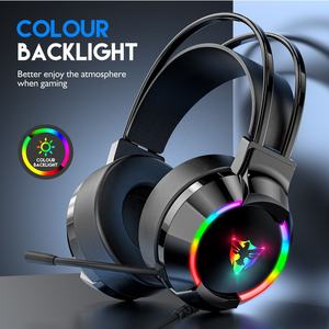 Nouveaux écouteurs filaires supra-auriculaires G606 2025 avec micro pour jeux PC, RGB lumineux, stéréo Hi-Fi, <span class=keywords><strong>haut</strong></span>-parleurs dynamiques, réduction active du bruit - Product Image 2