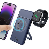 Neue Hochleistungs-Magnetische Powerbank 10000mAh für Kabelloses Laden 2-in-1 PD20W Schnellladung Reise-Powerbank mit Halterung