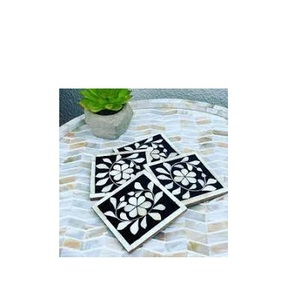 Wholesale Luxury Bone Inlay coaster for Tea Beer Coffee Cup coaster New Design Tableware Top Design Bone Inlay coaster - Product Image 4