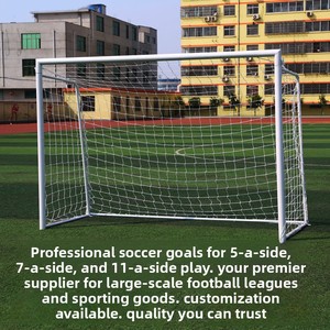 Portería de Fútbol Estándar de Tamaño Pequeño <span class=keywords><strong>3x2</strong></span> 3-on-3/4-on-4, Marco de Acero Portátil, Desmontable, Configuración Móvil para Niños y Adultos - Product Image 2