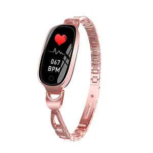MF18 носимые 1,28 дюймов полный сенсорный круглый экран BT call man Дамы Девушки Подарки Золотой серебристый розовый украшение умные часы