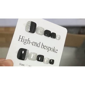 Kit de Uñas Postizas Varbaknte con Diversos Diseños, Adhesivo UV, 30 Piezas para Pedicura - Product Image 6