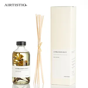 Home fragrance air freshener popular scent aroma essential oil diffusers 220ml dried flower reed diffuser