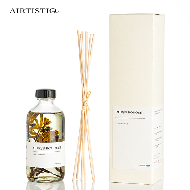Home Fragrance air Freshener Popular Scent Aroma Essential Oil Diffusers 220ml Dried Flower Reed Diffuser