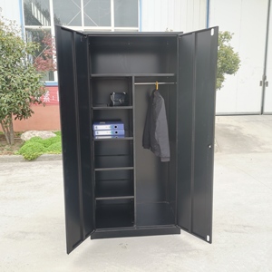 Casier métallique sur mesure à 2 portes, <span class=keywords><strong>armoire</strong></span> de rangement en acier pour vêtements avec clé et penderie pour <span class=keywords><strong>vestiaire</strong></span> scolaire ou de gymnase - Product Image 5
