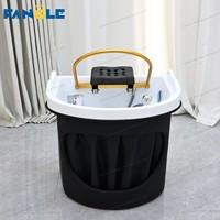 Bol de thérapie de spa à tête de bassin portable pour salon de beauté moderne Évier à shampoing avec circulation d'eau et vapeur Double réservoir d'eau