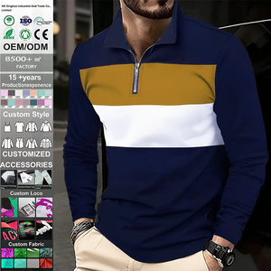 เสื้อกอล์ฟแขนสั้นผู้ชายผ้าโพลีเอสเตอร์/คอตตอนคุณภาพสูง ปักโลโก้ตามสั่ง ระบายอากาศได้ดี เหมาะสำหรับธุรกิจ แห้งเร็ว - Product Image 3