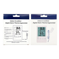 Thermomètre numérique industriel et ménager pour réfrigérateur avec alarme de température Thermomètre en plastique Max Min