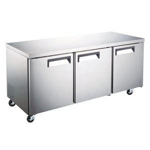 Réfrigérateur-congélateur sous comptoir en acier inoxydable à 3 portes pour hôtel, restaurant et commerce - Product Image 2