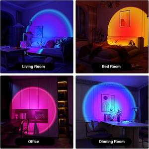 Lampe Coucher de Soleil RGB à Télécommande, Vente Chaude Direct Usine, Lumière d'Ambiance Amovible à Projection, Lumière Créative pour Photographie de Coucher de Soleil - Product Image 5