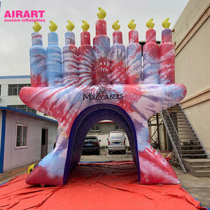 De menorah de hanukkah de inflable gigante festival entrada túnel tienda de campaña para coche - Product Image 1