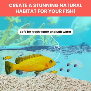 Sable d'aquarium blanc Aragonite - Substrat naturel pour aquariums de tétra, sable d'aquarium tamponnant le pH, 50L, utilisation en extérieur - Product Image 3