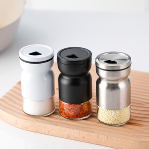 Bouteille à épices en verre Hourglass, pot à épices de cuisine pour poivre et sel - Product Image 2