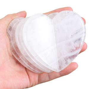 Piedra Real de Cuarzo rosa azul Natural para regalo, piedra Gua Sha grande, 3D cristal transparente, corazón, Gua Sha, 2023 - Product Image 5