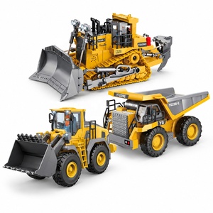 Bulldozer télécommandé d'extérieur, chargeur électronique 2.4G, camion benne minier pour garçons, série de véhicules d'ingénierie - Product Image 1