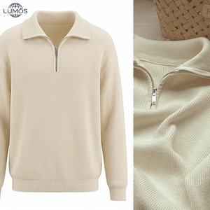 Sudadera de Alta Calidad, 560 g/m², Unisex, Lisa, de Poliéster, con Logotipo Personalizado Bordado e Impreso, Cierre de Cremallera 1/4, Estilo <span class=keywords><strong>Oversize</strong></span> - Product Image 3