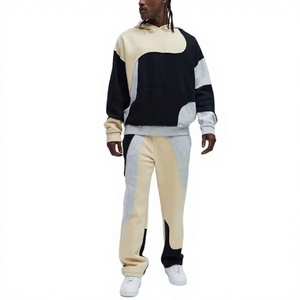 Conjunto Deportivo para Hombre, Color Sólido, con Capucha, Manga Larga, Corte Regular, Estilo Urbano, Transpirable, Ligero, para Invierno, con Bolsillos Laterales - Product Image 1