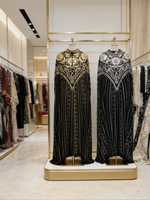Robe Abaya de luxe, robe de soirée à manches longues, robe ethnique pour femmes musulmanes, robe de fête de haute qualité avec paillettes et diamants, Jalabiya