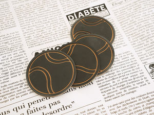 Sous-verre de table en fibre de bois noire en forme de boule pour la coupe <span class=keywords><strong>du</strong></span> <span class=keywords><strong>monde</strong></span> de sports - Product Image 5