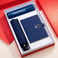 Ensemble cadeau d'affaires de luxe, carnet promotionnel avec porte-stylo, parapluie, audio et clé USB pour la fête des pères, cadeau pour homme