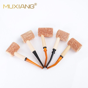 MUXIANG Tobacco Pipe Bent Type With Corn Cob Mouthpiece For Smoking Pipes - Product Image 1