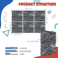 Le panneau acoustique en fibre de polyester marbré à jet d'encre et le panneau décoratif acoustique auto-adhésif sont utilisés dans la chambre à coucher
