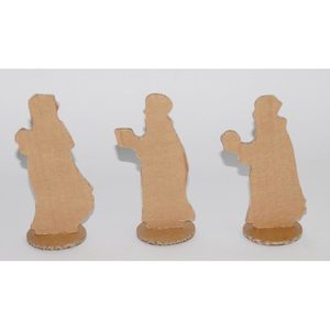 Statuette dei Tre Re Magi in MDF per Presepe - Decorazione Tradizionale Ecologica per Interni e Soggiorno - Product Image 1