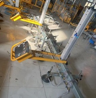 Lève-objets pneumatique à vide personnalisé pour tôles métalliques et panneaux de bois, avec grue fixe, bras de 3m et 4m, alimentation par compresseur d'air