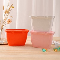 Conteneur de dosettes de détergent à lessive rectangle vide boîte d'emballage en plastique à l'épreuve des enfants pot de stockage de recharge personnalisé pour capsule de lavage