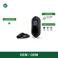 Nouvelle station de charge portable pour véhicules électriques, type 2, modèle EJ, prise EU, 3,5 kW/7 kW/11 kW/22 kW, indice de protection IP65, poignée ergonomique pour la maison et le bureau