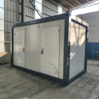 Remorque de salle de bain mobile moderne, cabine de toilettes portable, pour camping extérieur, compostable, écologique, durable, préfabriquée