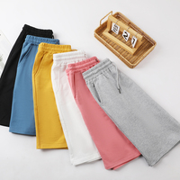 Pantalones Cortos Casuales de Algodón Puro de 280g al por Mayor, Pantalones Cortos de Playa de Color Sólido para Hombre y Mujer, Pantalones Capri, Pantalones de Longitud Media