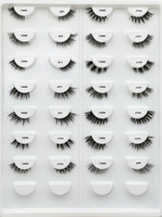 Bande transparente ultra-fine, cils entiers faits à la main, cils synthétiques vegan, faux cils