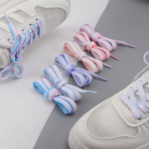 เชือกผูกรองเท้าผ้าไหมไล่เฉดสี 120/140/160 ซม. เชือกผูกรองเท้าวิ่งแบบสปอร์ต อุปกรณ์เสริมรองเท้า เชือกผูกรองเท้าแฟชั่นแบบกลิตเตอร์ - Product Image 2