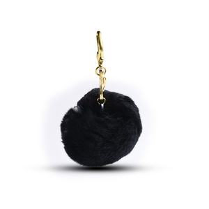 Porte-monnaie personnalisé en gros avec breloque pompon en fourrure noire mignonne - Product Image 5