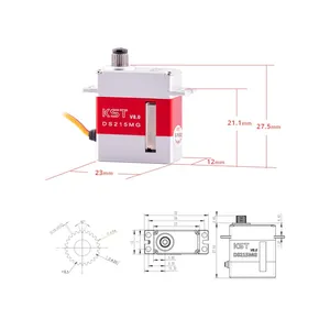 Precio al por mayor KST DS215MG V8.0 Placa oscilante digital sin núcleo de metal para helicóptero RC 450 380 480 de alta calidad - Product Image 2