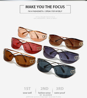 Lunettes de soleil de luxe surdimensionnées sans monture, avec décorations en forme de cœur, style moderne, accessoire de mode décontracté pour l'extérieur