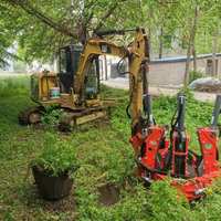 Pelle à arbres haute performance pour excavatrice, idéale pour la transplantation d'arbres à grande échelle et les opérations de pépinière